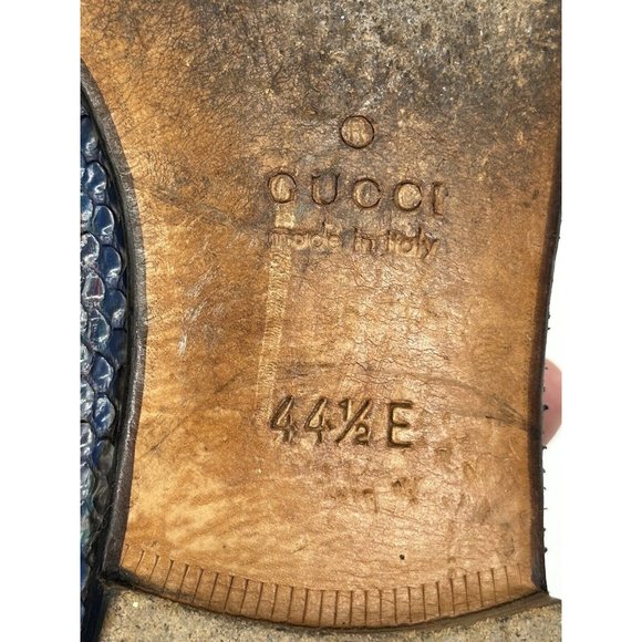 Gucci horsebit Green & Blue Phyton Leather Size 44.5 - Picture 10 of 12